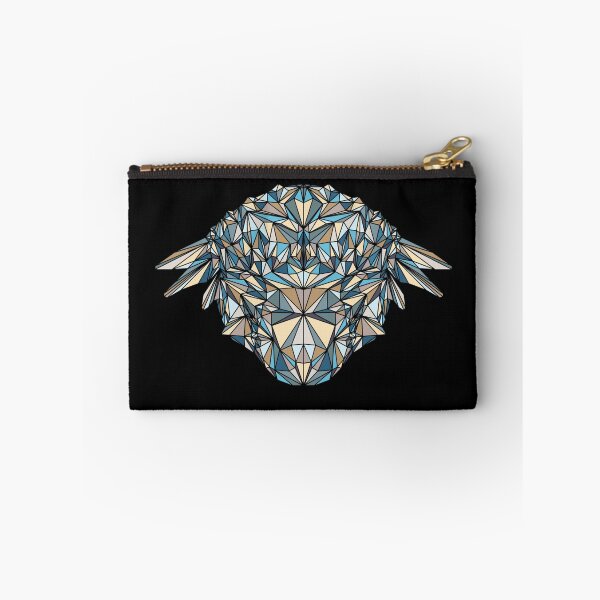 Item preview, Geometric Dinosaur - Ankylosaurus - Light blue and cream tones on black background designed and sold by YaraCreatyque.