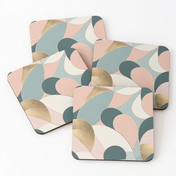 Item preview, retro vintage pattern 80-90 pastel color geometric wave designed and sold by s-flo-art.