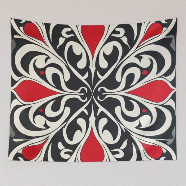 Item preview, Kowhaiwhai Miki (Red White Black) Pattern designed and sold by GrinGalore.