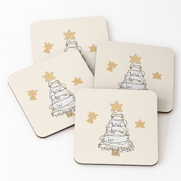 Item preview, Silver and Gold Christmas tree Stars and Angel designed and sold by Krissys-Art.