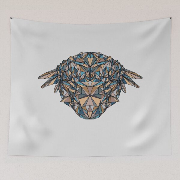 Item preview, Geometric Dinosaur - Ankylosaurus - Dark Blue and Earth Tones designed and sold by YaraCreatyque.