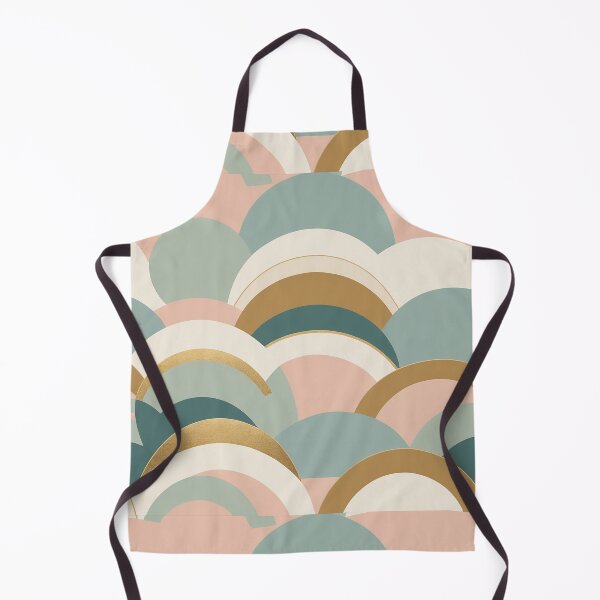 Artikelvorschau, Vintage Retro-Muster Jahr 80-90 Pastellfarbe und goldene geometrische Welle entworfen und verkauft von s-flo-art.