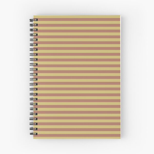Item preview, Yellow Horizontal Stripe Pattern in Mocha Mousse  designed and sold by Artistestella.