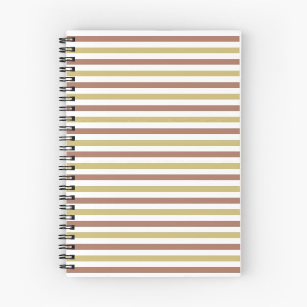 Item preview, White Horizontal Stripe Pattern in Mocha Mousse and Yellow designed and sold by Artistestella.