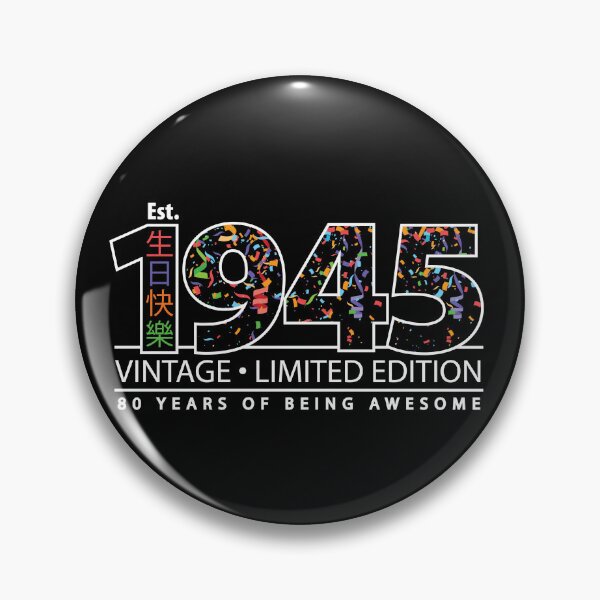 Item preview, Happy 80th Est. 1945 Vintage Limited Edition 80 Years of Being Awesome  designed and sold by PCStudio57.