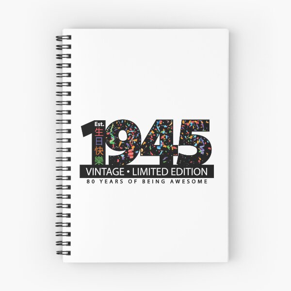 Item preview, Happy 80th Est. 1945 Vintage Limited Edition 80 Years of Being Awesome  designed and sold by PCStudio57.