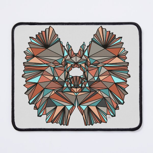 Item preview, Geometric Dinosaur - Dilophosaurus - Red, Blue and Grey Tones designed and sold by YaraCreatyque.