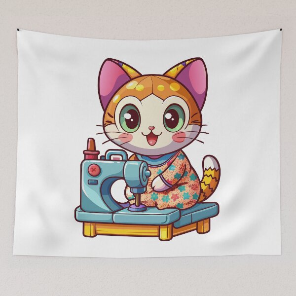 Item preview, sewing cat designed and sold by jkrphoto.