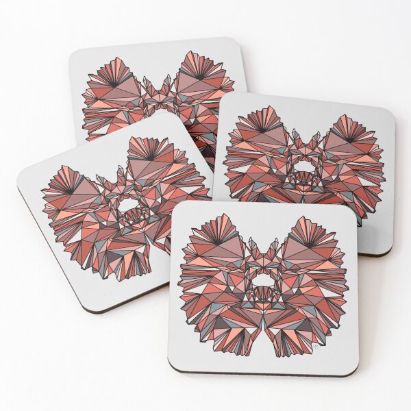 Item preview, Geometric Dinosaur - Dilophosaurus - Red Tones designed and sold by YaraCreatyque.