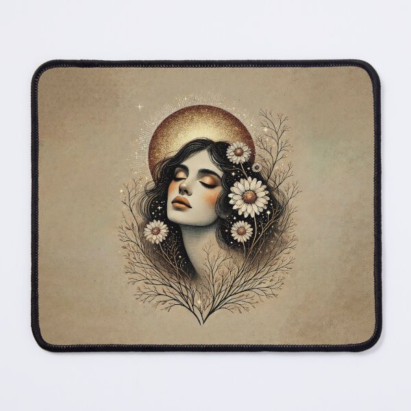 Item preview, Ethereal Moon Goddess with Floral Elements designed and sold by MarinaFila.