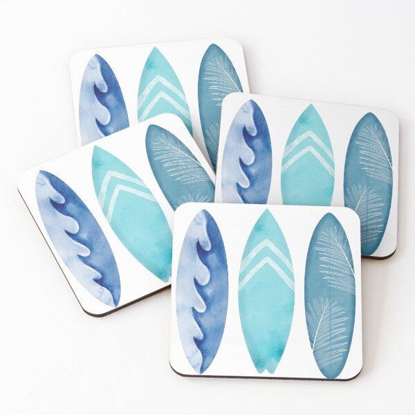 Aperçu de l'œuvre Planches de surf Couleurs Aventure océanique Aquarelle créée et vendue par TheDiveShirt.