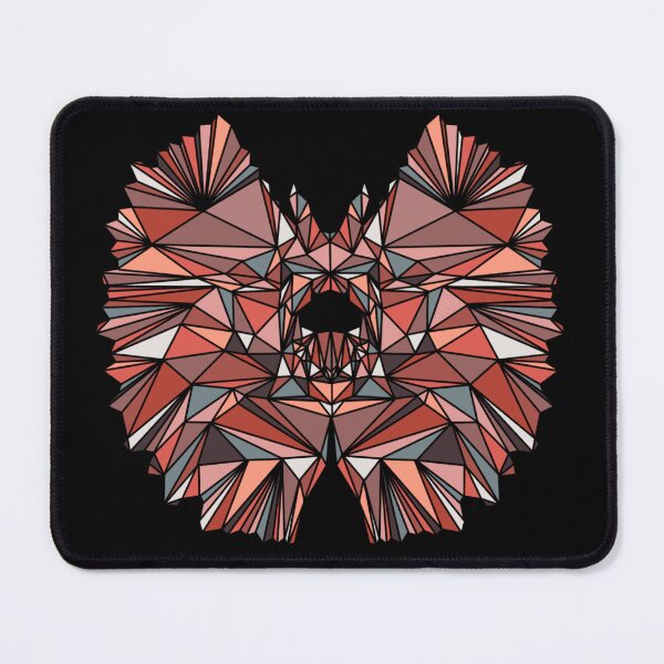 Item preview, Geometric Dinosaur - Dilophosaurus - Red Tones on Black Background designed and sold by YaraCreatyque.
