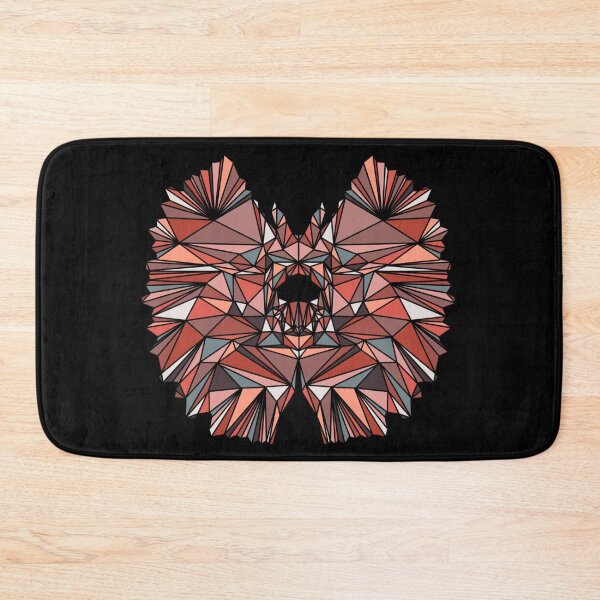 Item preview, Geometric Dinosaur - Dilophosaurus - Red Tones on Black Background designed and sold by YaraCreatyque.