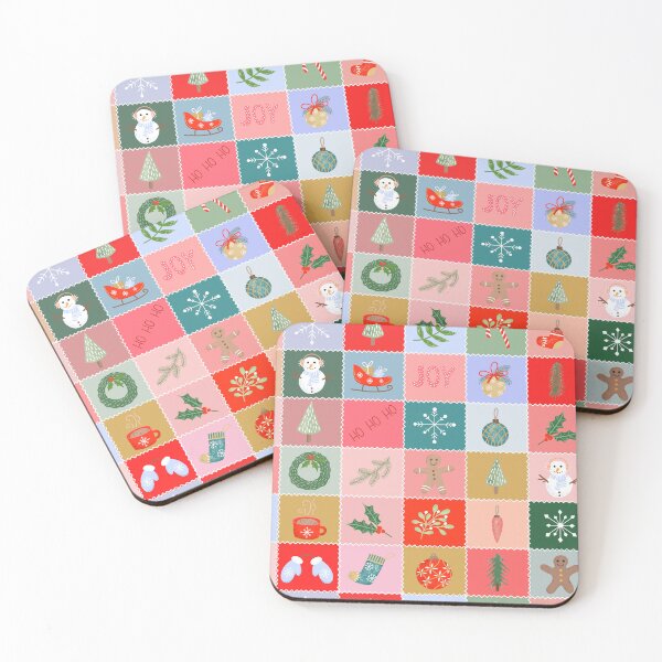Item preview, Christmas festive holiday seasonal bright snowman sleigh snowflake designed and sold by Nicola-Rowe.