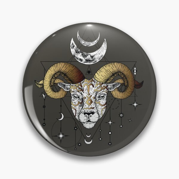Item preview, Aries Ascends: Geometric Moons and Celestial Stars Art designed and sold by UPPrints.