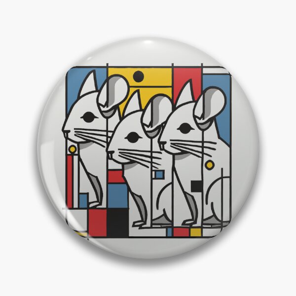Artikelvorschau, Geometrische Chinchillas: Moderne Kunst trifft verspielte Eleganz entworfen und verkauft von Drawmecute.