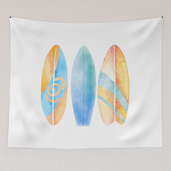 Item preview, Surfboard Watercolor Painting Holiday Beautiful designed and sold by TheDiveShirt.
