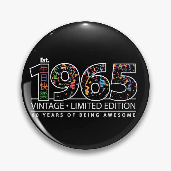 Item preview, Happy 60th Est. 1965 Vintage Limited Edition 60 Years of Being Awesome  designed and sold by PCStudio57.