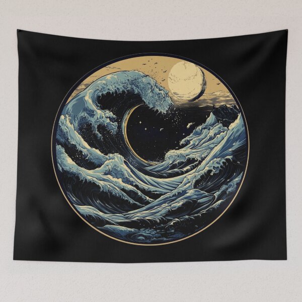 Item preview, Midnight Surf: A Cosmic Wave designed and sold by MOONE FLOWER.