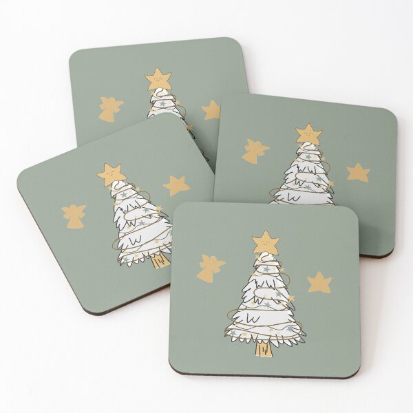Item preview, Silver and Gold Christmas tree Stars and Angel designed and sold by Krissys-Art.