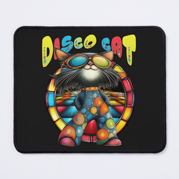 Item preview, Disco Cat - Retro 70s Dancing Feline in Funky Jumpsuit designed and sold by TheSillySartor.