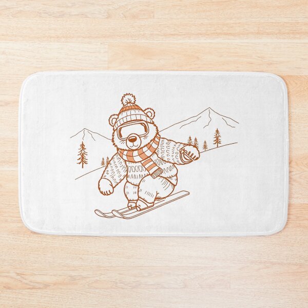 Item preview, Vintage bear Skiing designed and sold by svarupa.