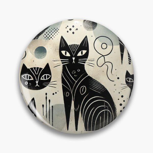 Item preview, Exclusive Black Cat Pattern Design with Artistic Variations designed and sold by Alta-store.