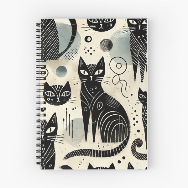 Item preview, Exclusive Black Cat Pattern Design with Artistic Variations designed and sold by Alta-store.