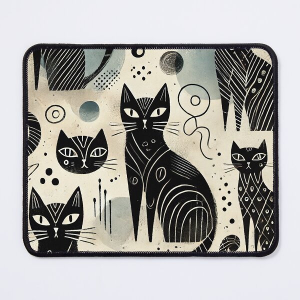Item preview, Exclusive Black Cat Pattern Design with Artistic Variations designed and sold by Alta-store.