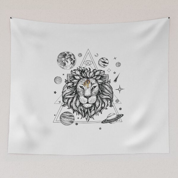 Item preview, Roaring Radiance: Leo's Fiery Geometric Design designed and sold by UPPrints.