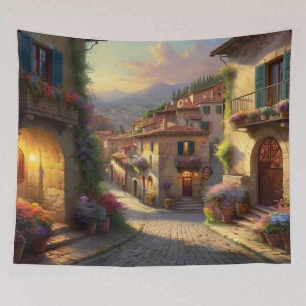 Item preview, Springtime Stroll on an Italian Street designed and sold by BlareBlare.