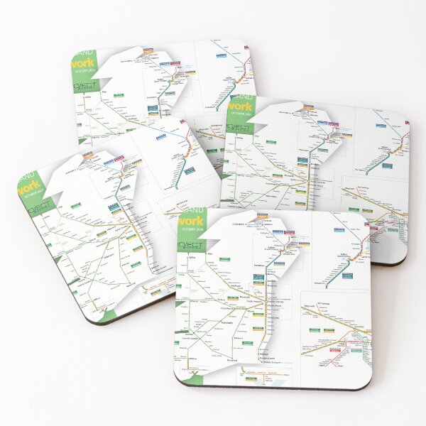 Item preview, Ireland rail train map designed and sold by MrMappy.