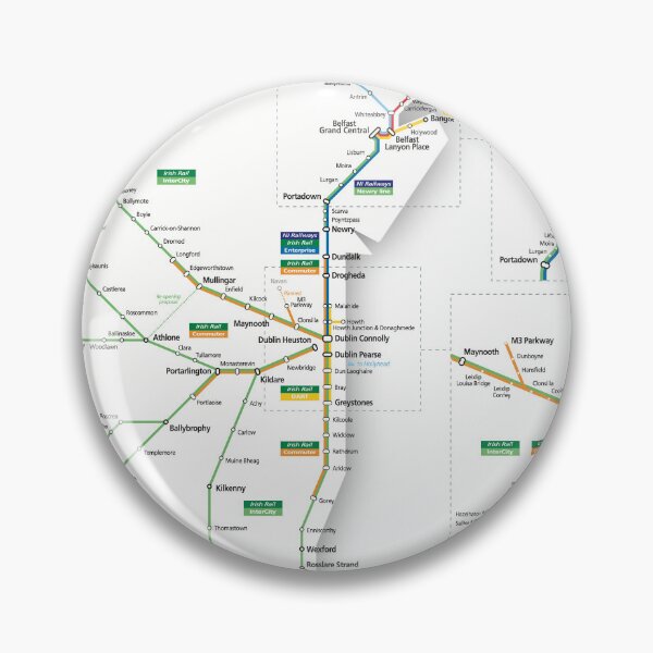 Item preview, Ireland rail train map designed and sold by MrMappy.