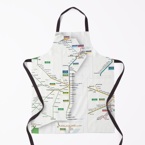 Item preview, Ireland rail train map designed and sold by MrMappy.
