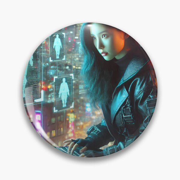 Item preview, Japanese cyberpunk hacker girl designed and sold by cyberheadscifi.