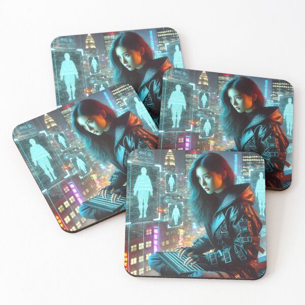Item preview, Japanese cyberpunk hacker girl designed and sold by cyberheadscifi.