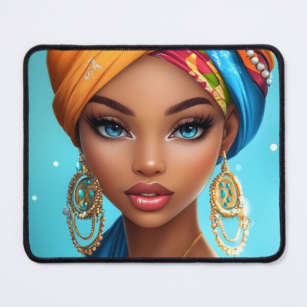 Item preview, Vibrant Portrait with Colorful Turban and Jewelry designed and sold by Artessie.