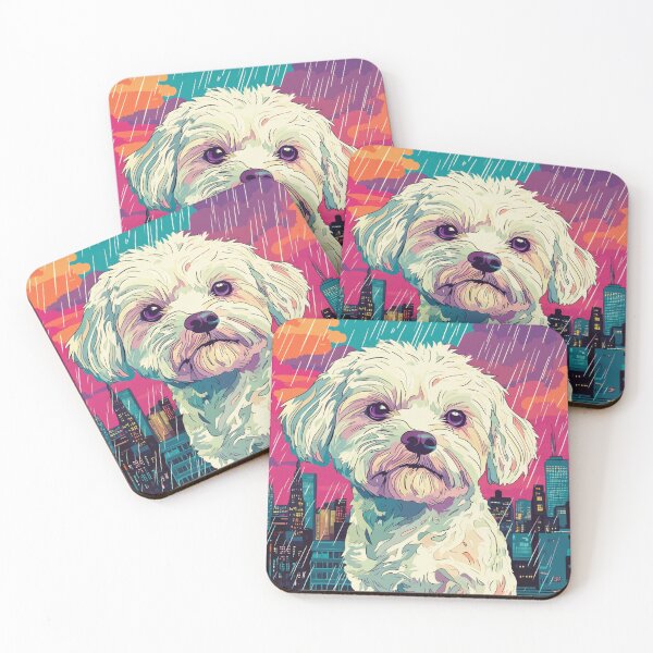 Artikelvorschau, Malteser Paws of Power Paster Farben entworfen und verkauft von The Art of Kkatarynka.
