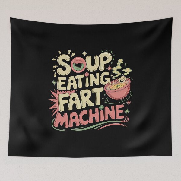 Item preview, Soup Eating Fart Machine -A perfect gift for anyone who loves quirky humor and absurd memes! designed and sold by ZyziowskyArt.