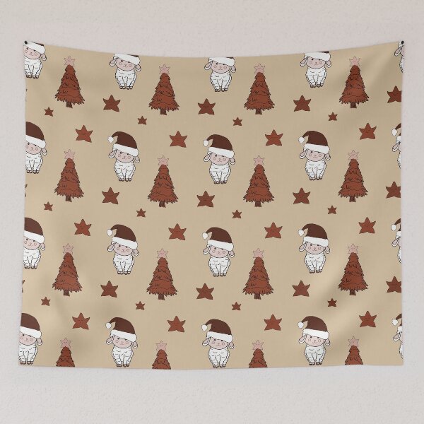 Item preview, Cute little Christmas sheep pattern  designed and sold by Krissys-Art.