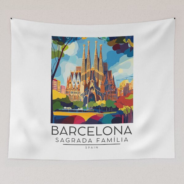 Item preview, An Illustration of the Sagrada Família - Barcelona - Spain  designed and sold by GoodOldVintage.