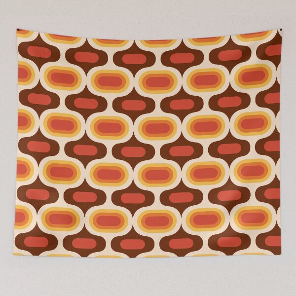 Item preview, Retro 1970s Geometric Pattern - Bold Mid-Century Modern Design designed and sold by CognitiveShift.