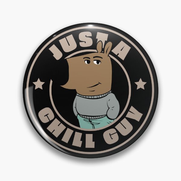 Item preview, Chill guy badge designed and sold by sileaant.