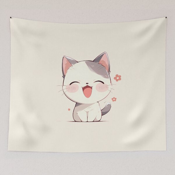 Item preview, Playful Smiling Cat – Cartoon Style Illustration designed and sold by Windy-market.