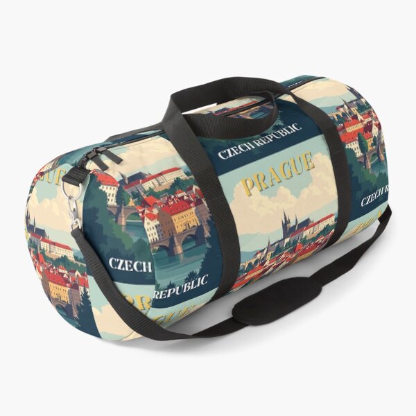 Item preview, Prague in the Czech Republic Retro Art Travel Landscape designed and sold by MaateoDesign.