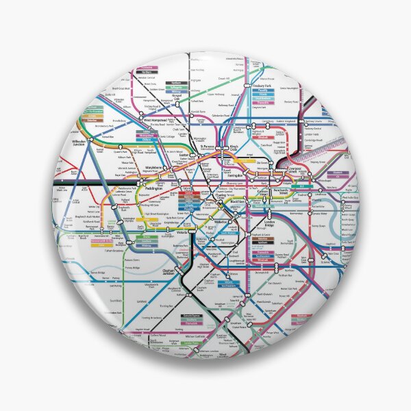 Aperçu de l'œuvre Carte AllRail de Londres créée et vendue par MrMappy.