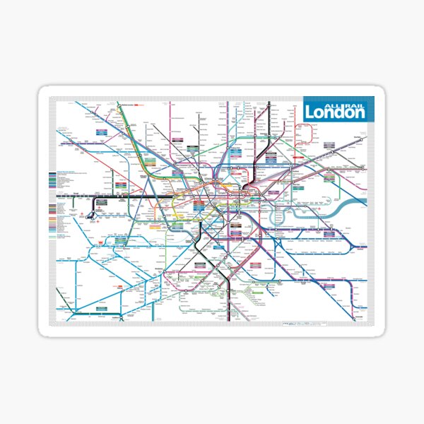 Artikel-Vorschau von London AllRail Karte, designt und verkauft von MrMappy.