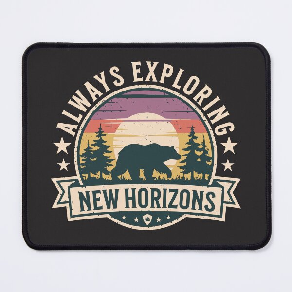 Item preview, Always Exploring New Horizons Retro Bear Nature Design designed and sold by SpecialtiesShop.