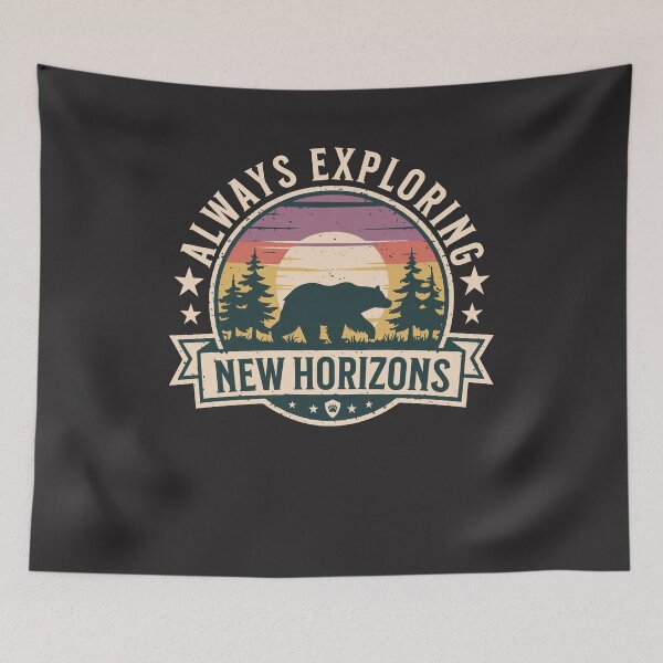 Item preview, Always Exploring New Horizons Retro Bear Nature Design designed and sold by SpecialtiesShop.