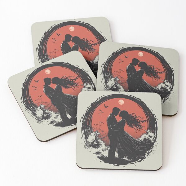 Item preview,  Midnight Lovers Beneath a Crimson Moon designed and sold by MOONE FLOWER.
